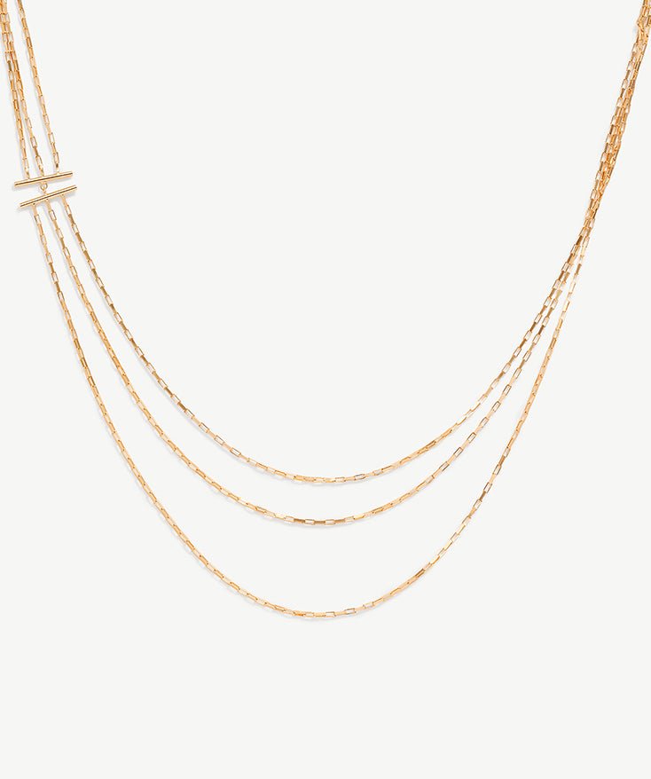 18K Gold Vermeil Box Chain Women, | Silver Necklace Layering Paperclip MaiaMina Chain Necklace Sterling for