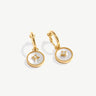 Elegant Gold Vermeil and Mother of Pearl Hoop Earrings | MaiaMina