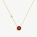 Elegant Chinese-Inspired Gold Necklace with Carnelian Pendant | MaiaMina
