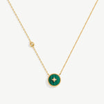 Elegant Chinese-Inspired Gold Necklace with Malachite Pendant | MaiaMina