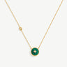 Elegant Chinese-Inspired Gold Necklace with Malachite Pendant | MaiaMina