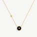 Elegant Chinese-Inspired Gold Necklace with Black Agate Pendant | MaiaMina