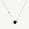 Elegant Chinese-Inspired Gold Necklace with Black Agate Pendant | MaiaMina