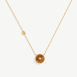 Elegant Chinese-Inspired Gold Necklace with Tiger’s eye Pendant | MaiaMina