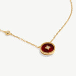 Elegant Chinese-Inspired Gold Necklace with Carnelian Pendant | MaiaMina
