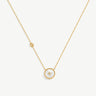 Elegant Chinese-Inspired Gold Necklace with White Mother-of-Pearl Pendant | MaiaMina
