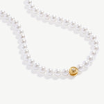 Classic Pearl Necklace with Gold Coin Charm | MaiaMina