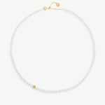 Classic Pearl Necklace with Gold Coin Charm | MaiaMina