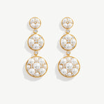 Elegant Drop Earrings with Pearls and Zircon Stones | MaiaMina