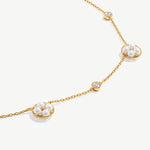 Elegant Necklace with Pearls and Zircon Accents | MaiaMina