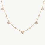 Elegant Necklace with Pearls and Zircon Accents | MaiaMina