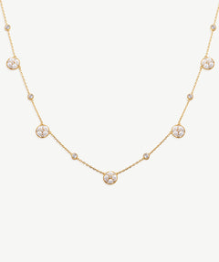 Elegant Necklace with Pearls and Zircon Accents | MaiaMina