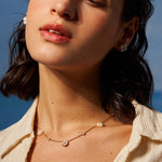 Elegant Necklace with Pearls and Zircon Accents | MaiaMina