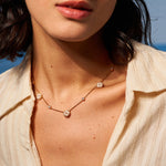 Elegant Necklace with Pearls and Zircon Accents | MaiaMina