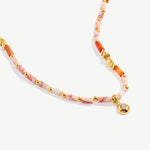 Elegant Red Agate and Gold Bead Necklace | MaiaMina Jewelry