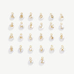 Personalized Alphabet Charms, 18K Gold Plated Baroque Pearl A-Z Letter Pendant for Women | MaiaMina 