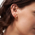 18K Gold Plated Snake Hoop Earrings with Pave Diamonds – Symbol of Rebirth & Strength | MaiaMina