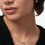 18K Gold Plated Pave Mariner Interlocking Pendant Necklace – Elegant Geometric Jewelry | MaiaMina