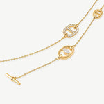 18K Gold Plated Mariner Chain Layered Necklace – 120cm Long | MaiaMina