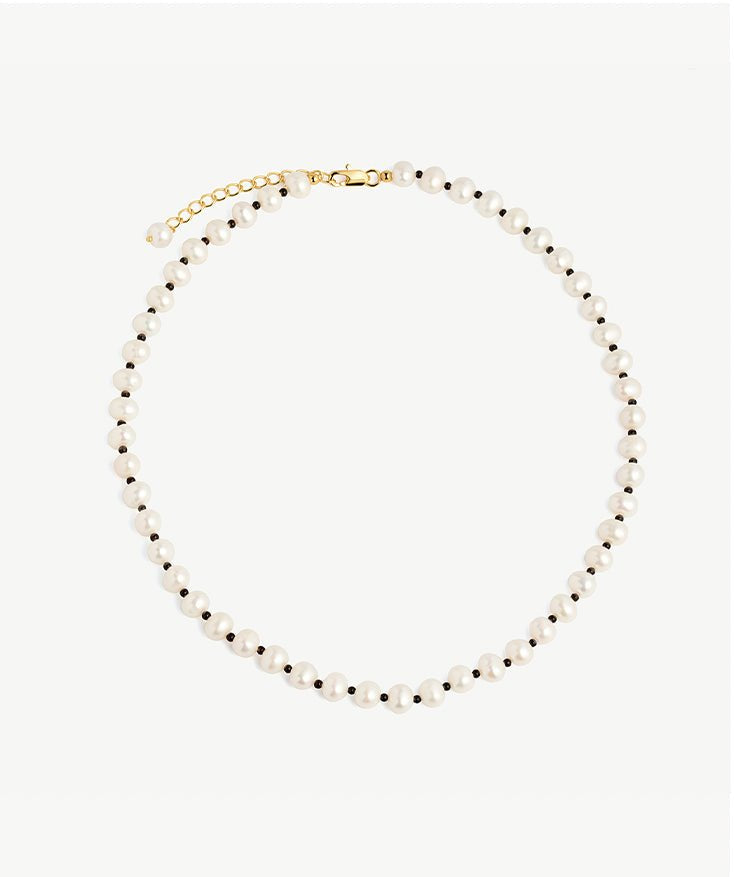 Classic Black Onyx Pearl Necklace | MaiaMina 