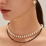 Classic Black Onyx Pearl Necklace | MaiaMina 