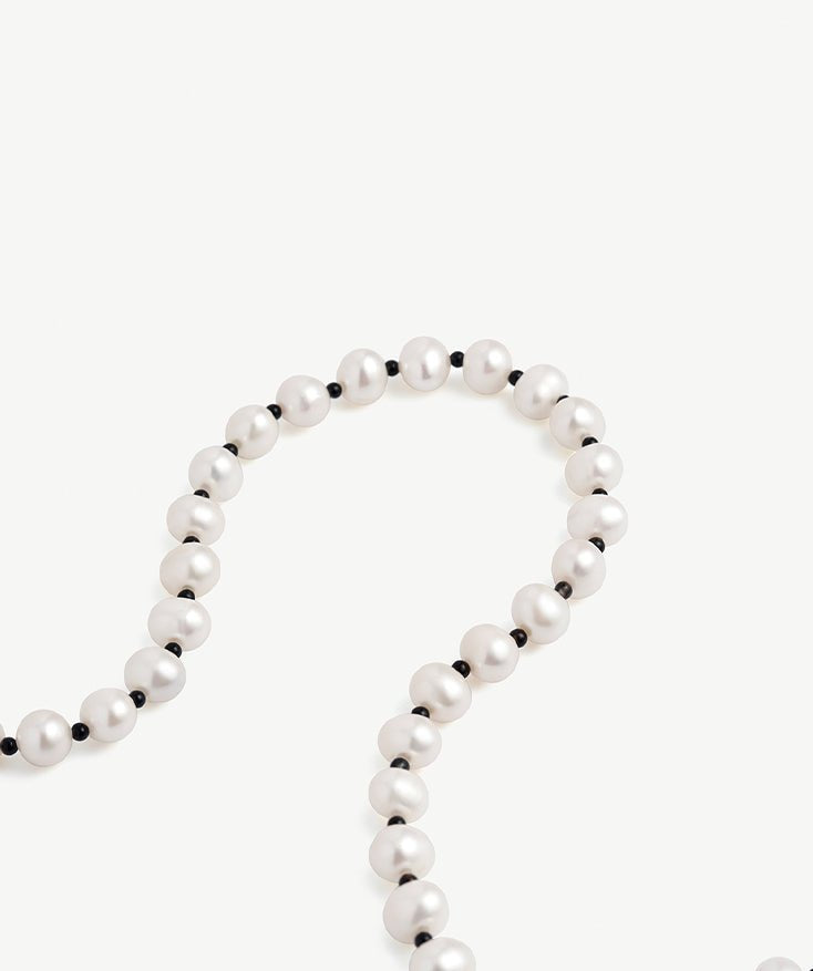 Classic Black Onyx Pearl Necklace | MaiaMina 