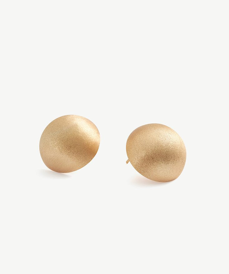 Classic Matte Round Stud Earrings | MaiaMina