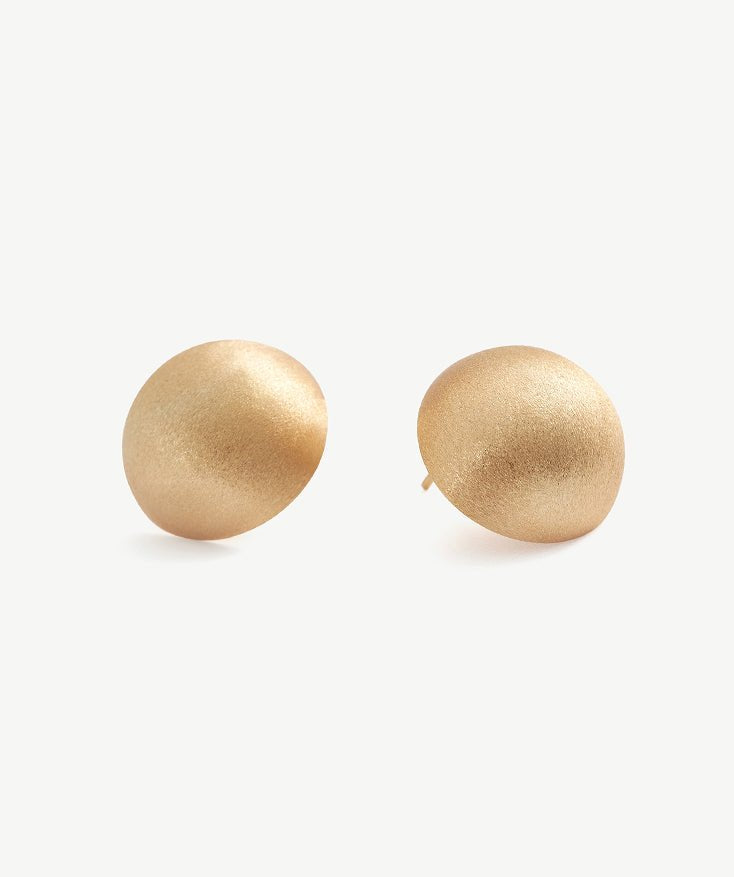 Classic Matte Round Stud Earrings | MaiaMina