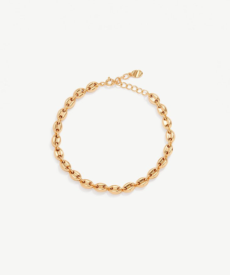 18K Gold Plated Sterling Silver  Puff Mariner Bracelet for Women | MaiaMina