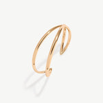 Hollow Retro Open Cuff Bracelet for Women, 18K Gold Plated Sterling Silver Cross Entwine Bangle Bracelet | MaiaMina