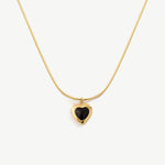 Love Enamel Heart Pendant Necklace | MaiaMina