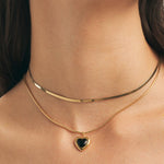 Love Enamel Heart Pendant Necklace | MaiaMina