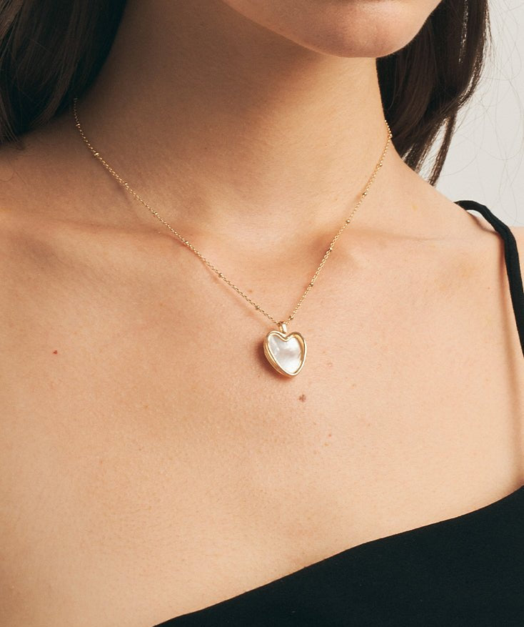 Love Mother of Pearl Pendant Necklace | MaiaMina