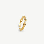 Rock Pave Paperclip Adjustable Ring | MaiaMina 