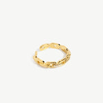 Rock Pave Paperclip Adjustable Ring | MaiaMina 