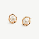 Molten Pearl Stud Earrings | MaiaMina 