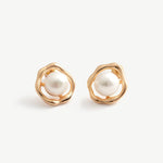 Molten Pearl Stud Earrings | MaiaMina 