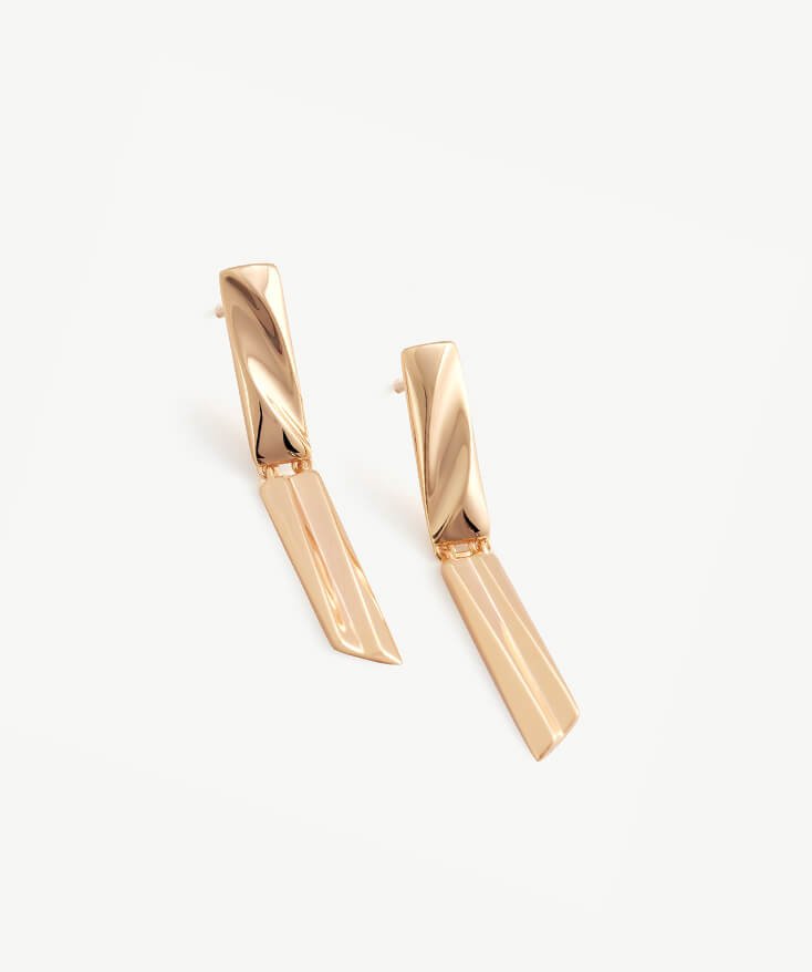 Pressed Texture Bar Drop Earrings | MaiaMina