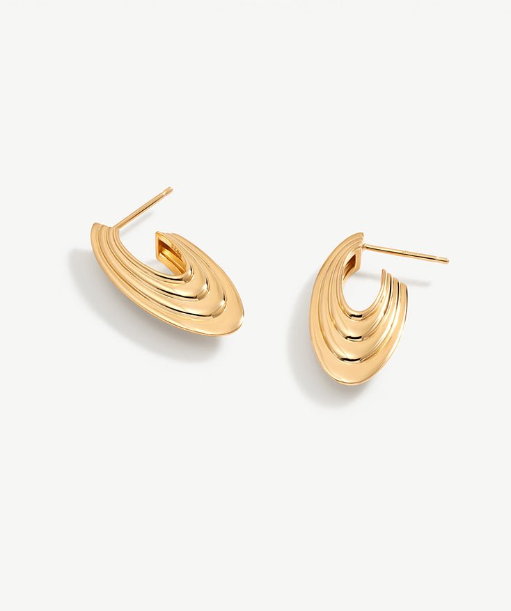 Ridge Hoop Earrings | MaiaMina